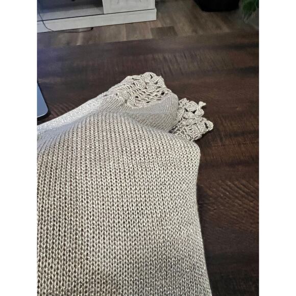 Lilly Pulitzer Carino Sweater Gold Metallic Dress Gorgeous Shimmer Beige - Picture 5 of 5